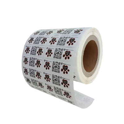 Ярлыки штрихкода в Rolls, погодостойкие ярлыки BOPP УЛЬТРАФИОЛЕТОВЫЕ печатая изготовленные на заказ кода QR